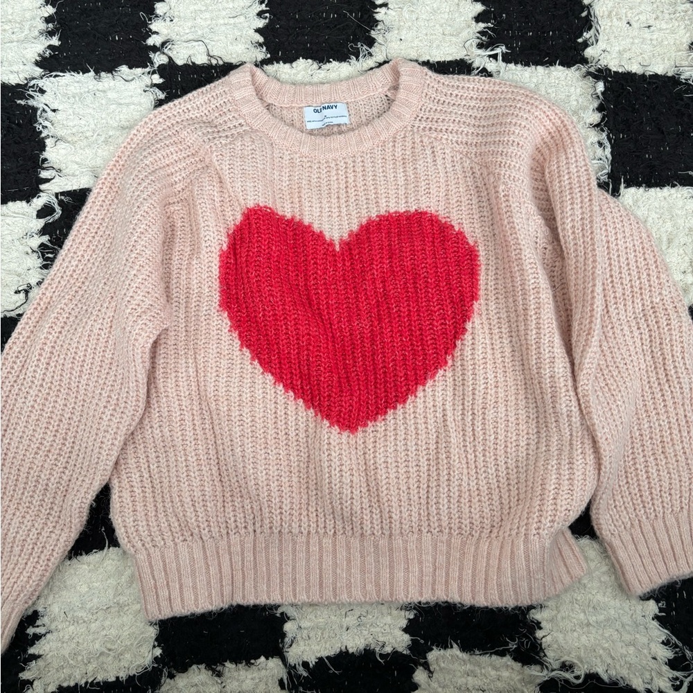 old navy heart sweater